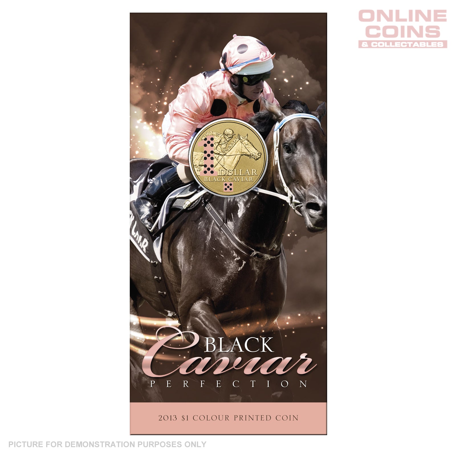 2013 - Royal Australian Mint - Black Caviar Perfection - Uncirculated $1 Carded Coin